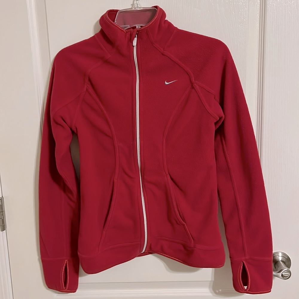 Nike Red Full Zip Micro Fleece Jacket